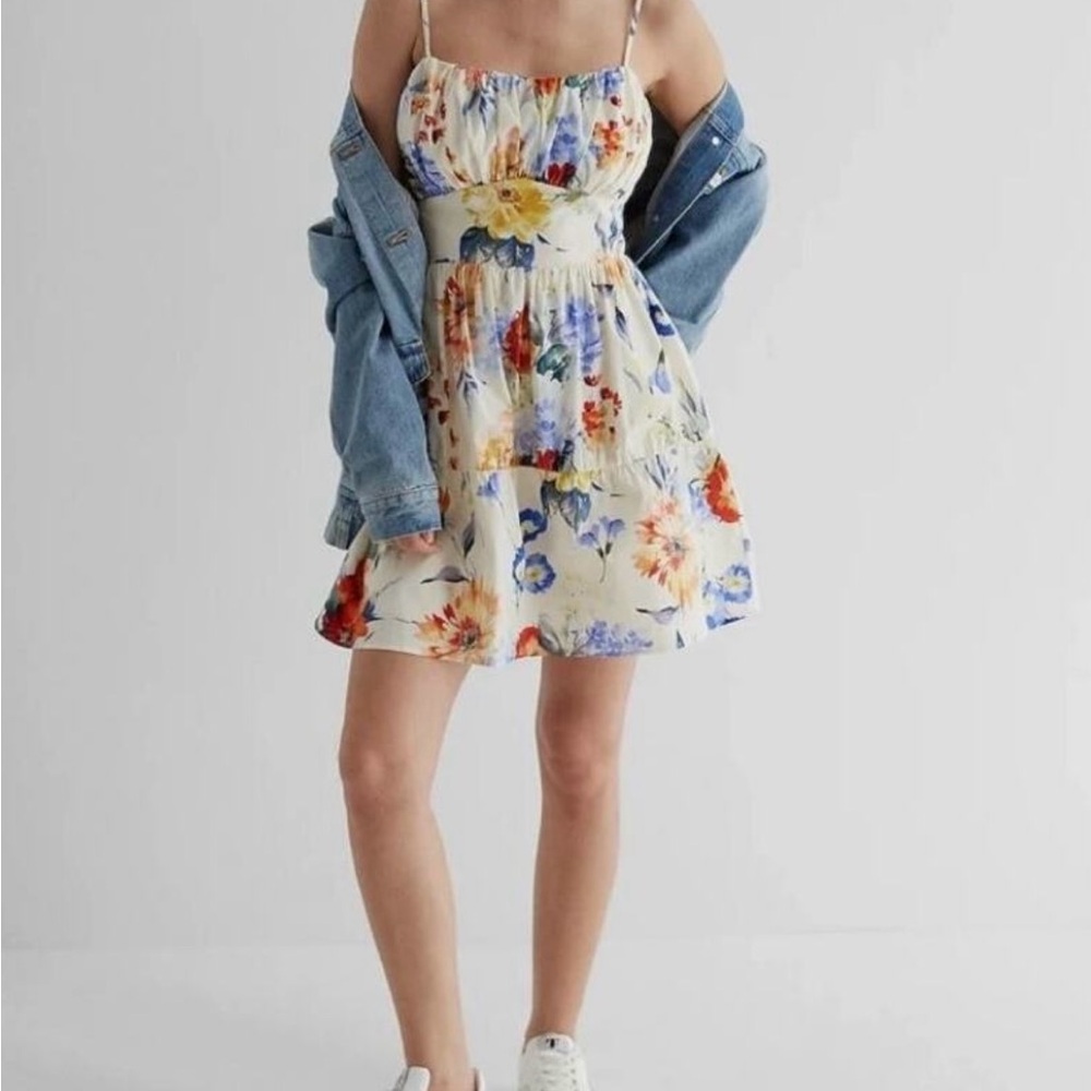 Express Floral Fit & Flare Sundress
